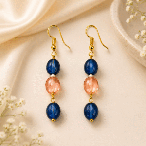 Blue Stone Drop Earrings